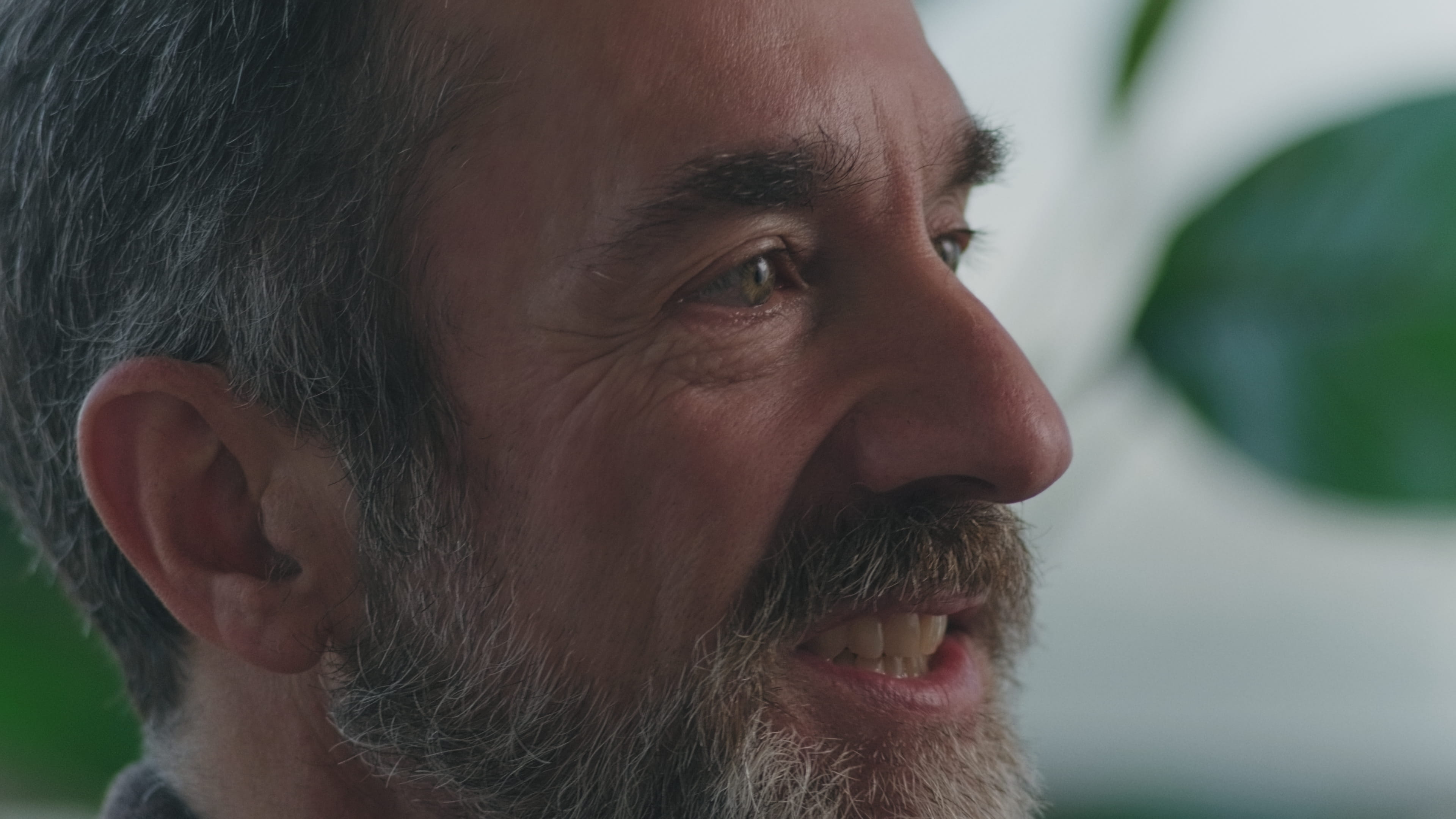 man speaking during an interview about leadership and management at uber