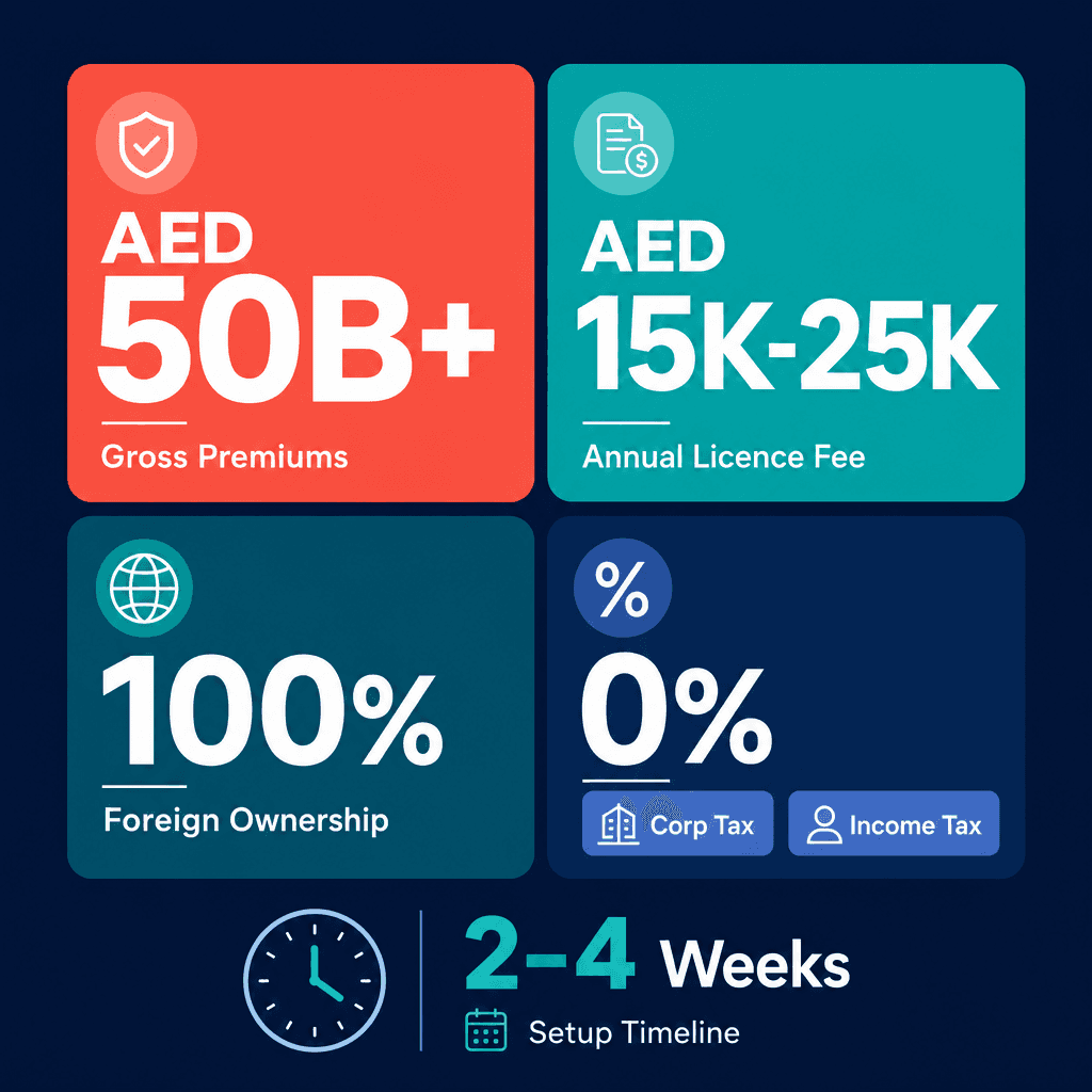 Infographic: Reinsurance Support Services Business License in Dubai: Cost and Requirements