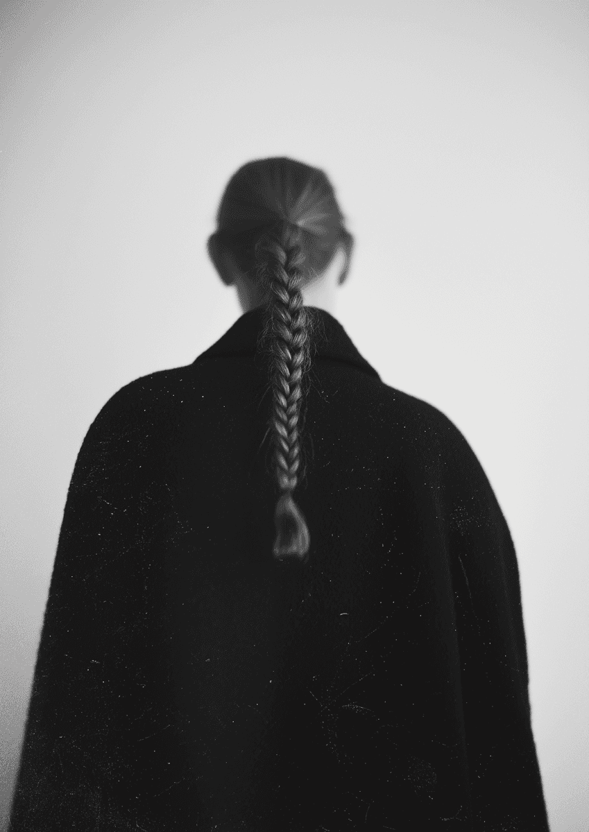 black and white women's back