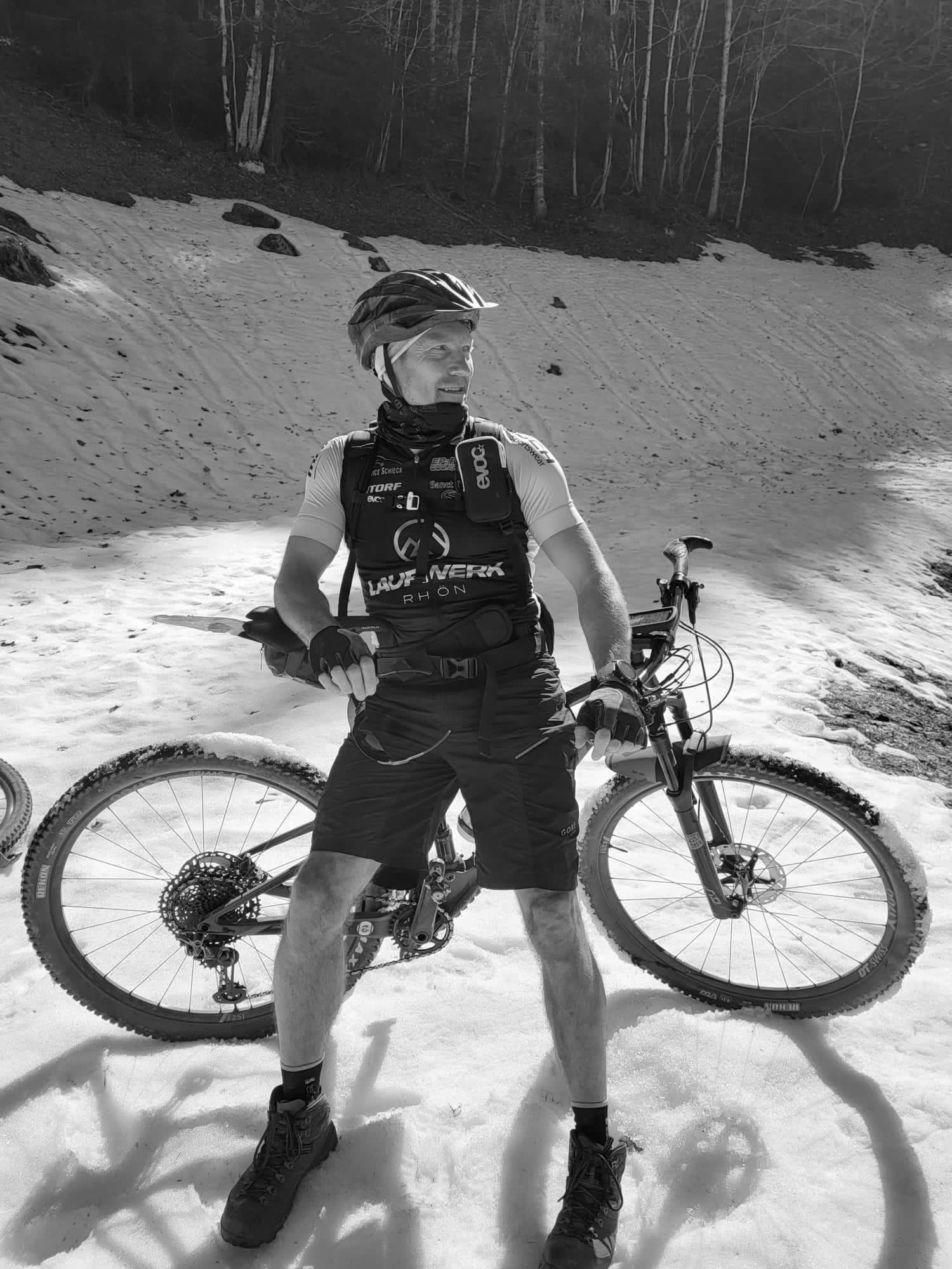 Athlete winning a race