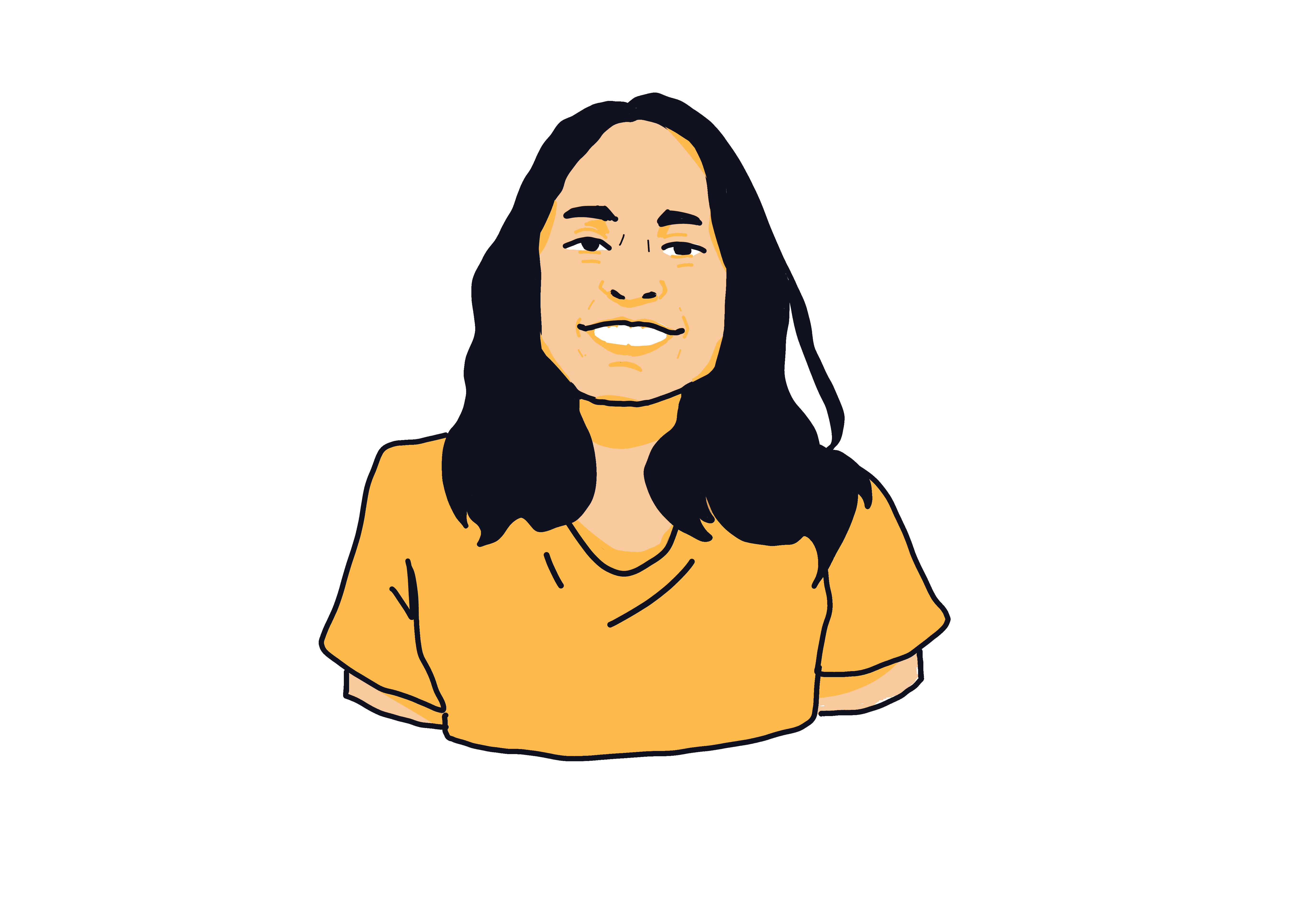 An illustration of Gatha G B in a yellow theme