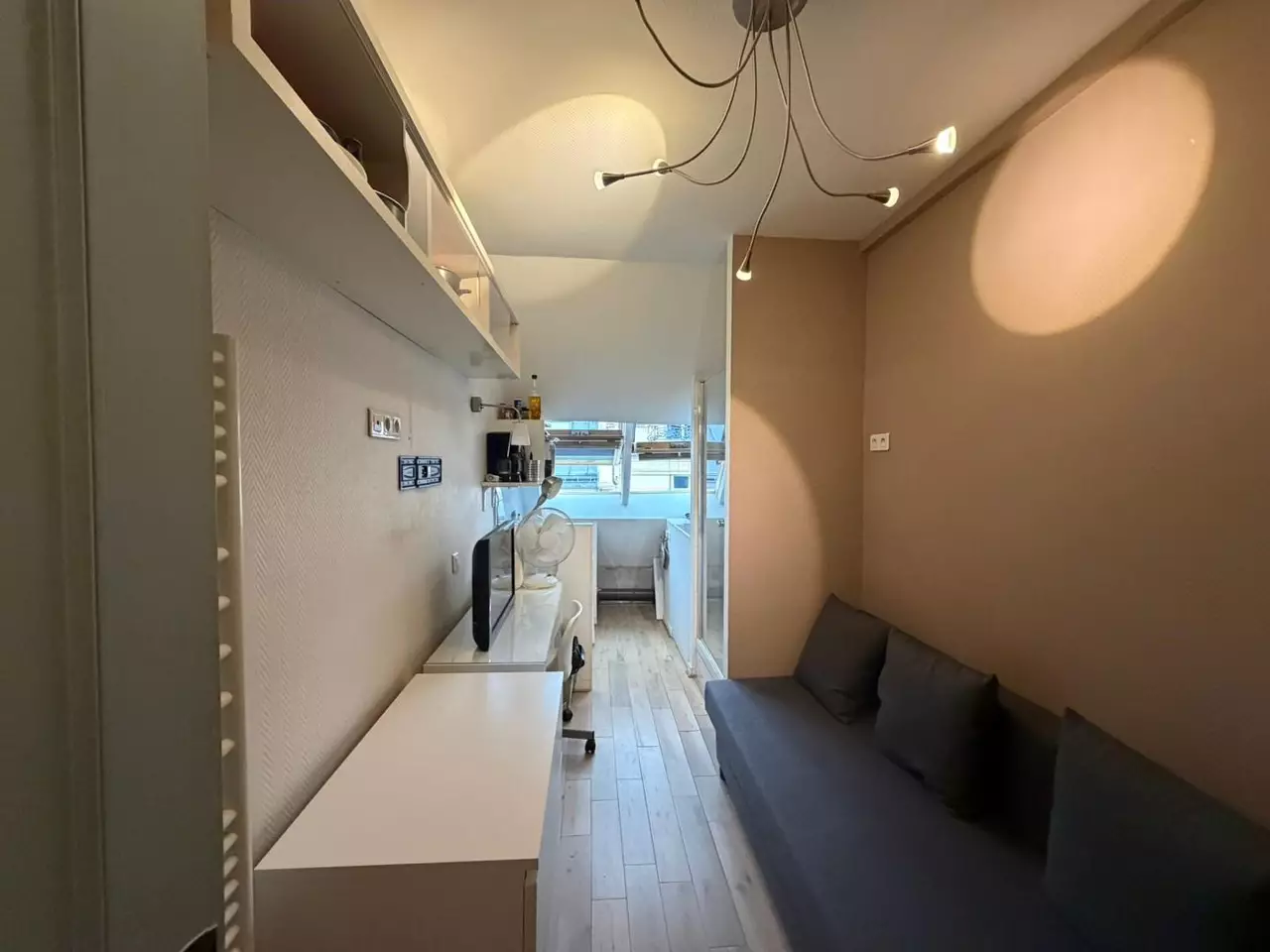 beige couch and armchair