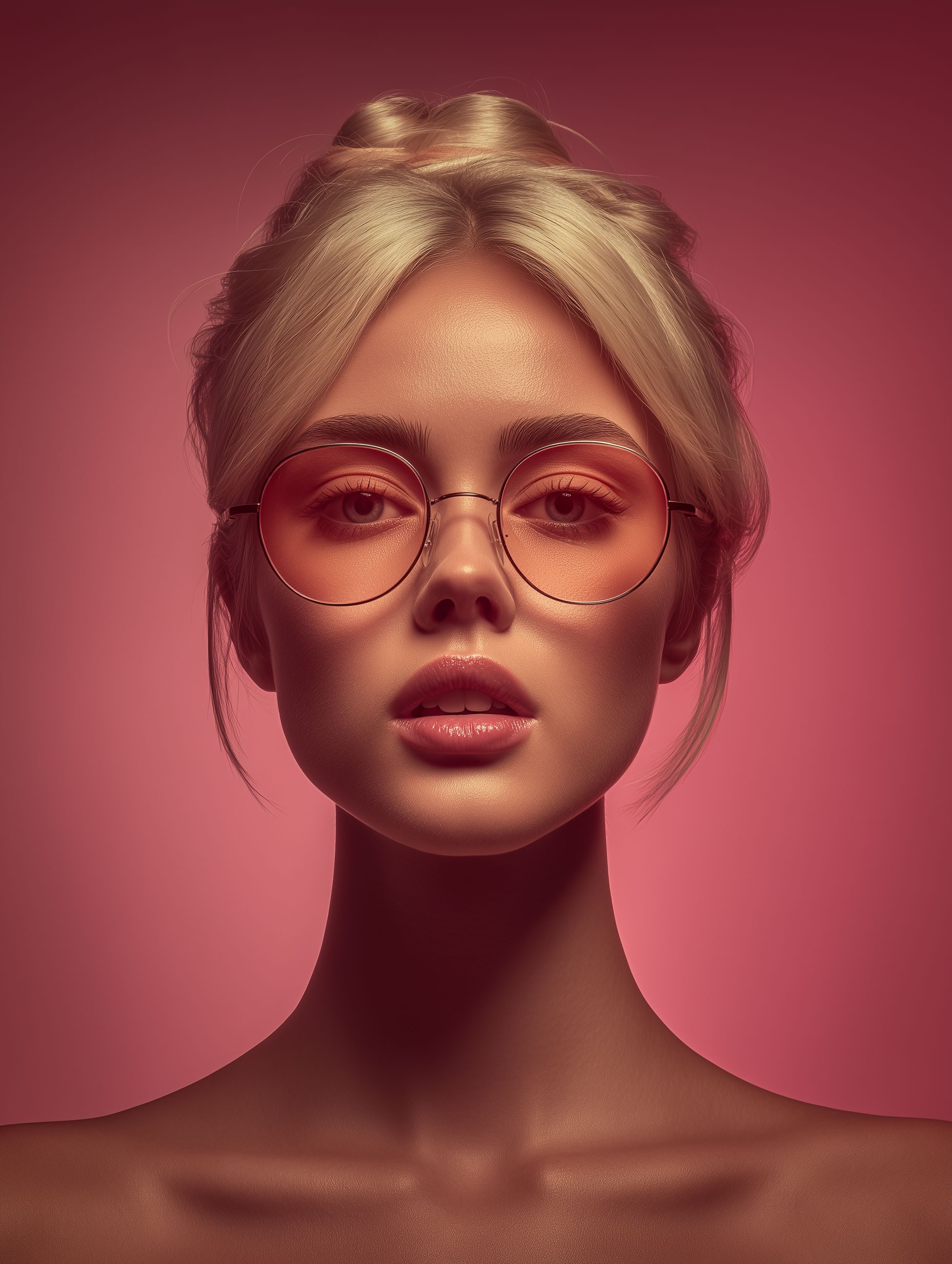 Interior view from living area toward the lake, large glass facade, minimal furniture.