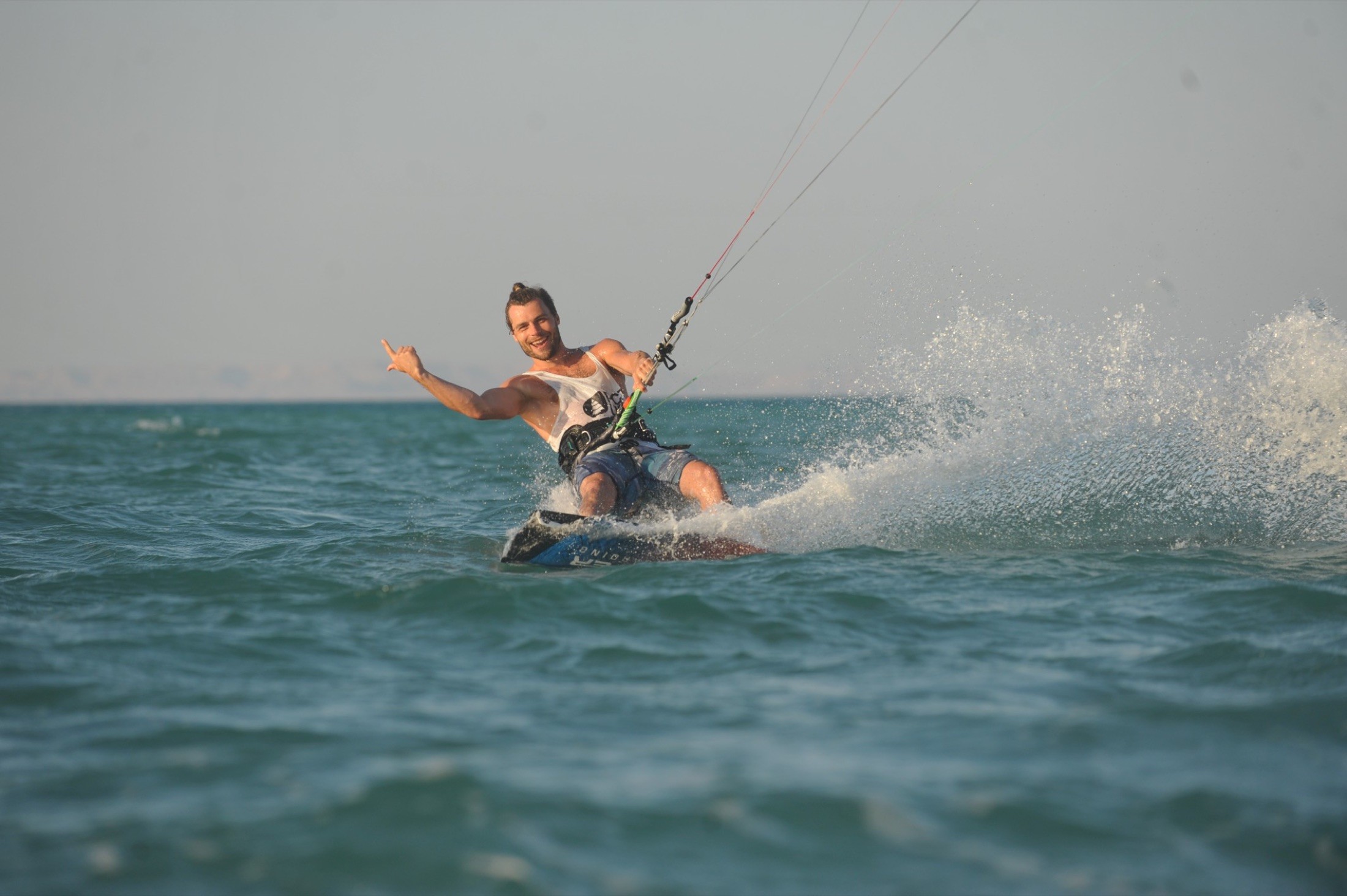 Tobi Deckert, sports model, kitesurfing