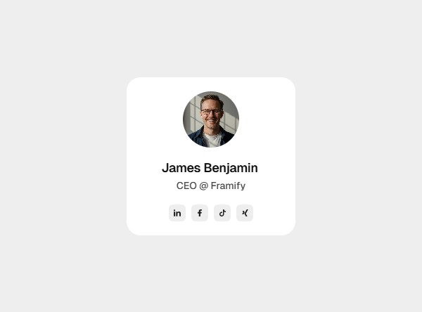 Framer Team Card Component