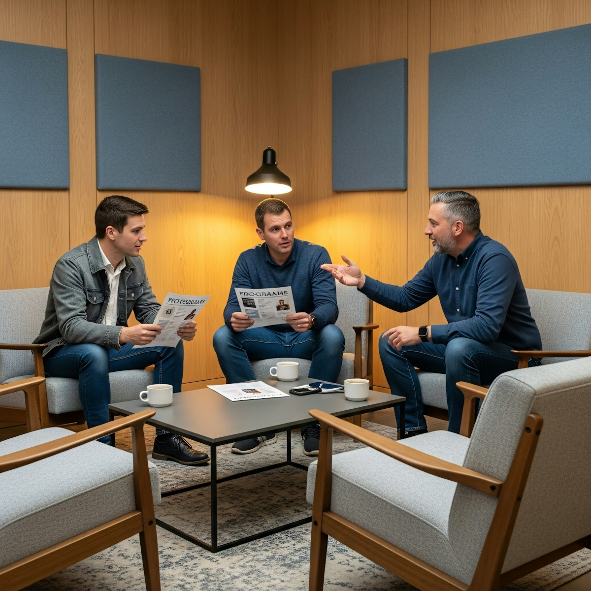 Corporate business discussion in boardroom