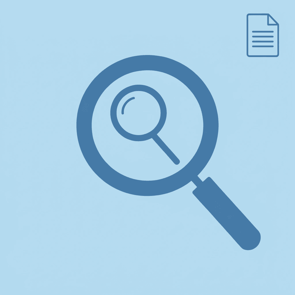 Magnifying glass focusing on hidden costs in manual document processing