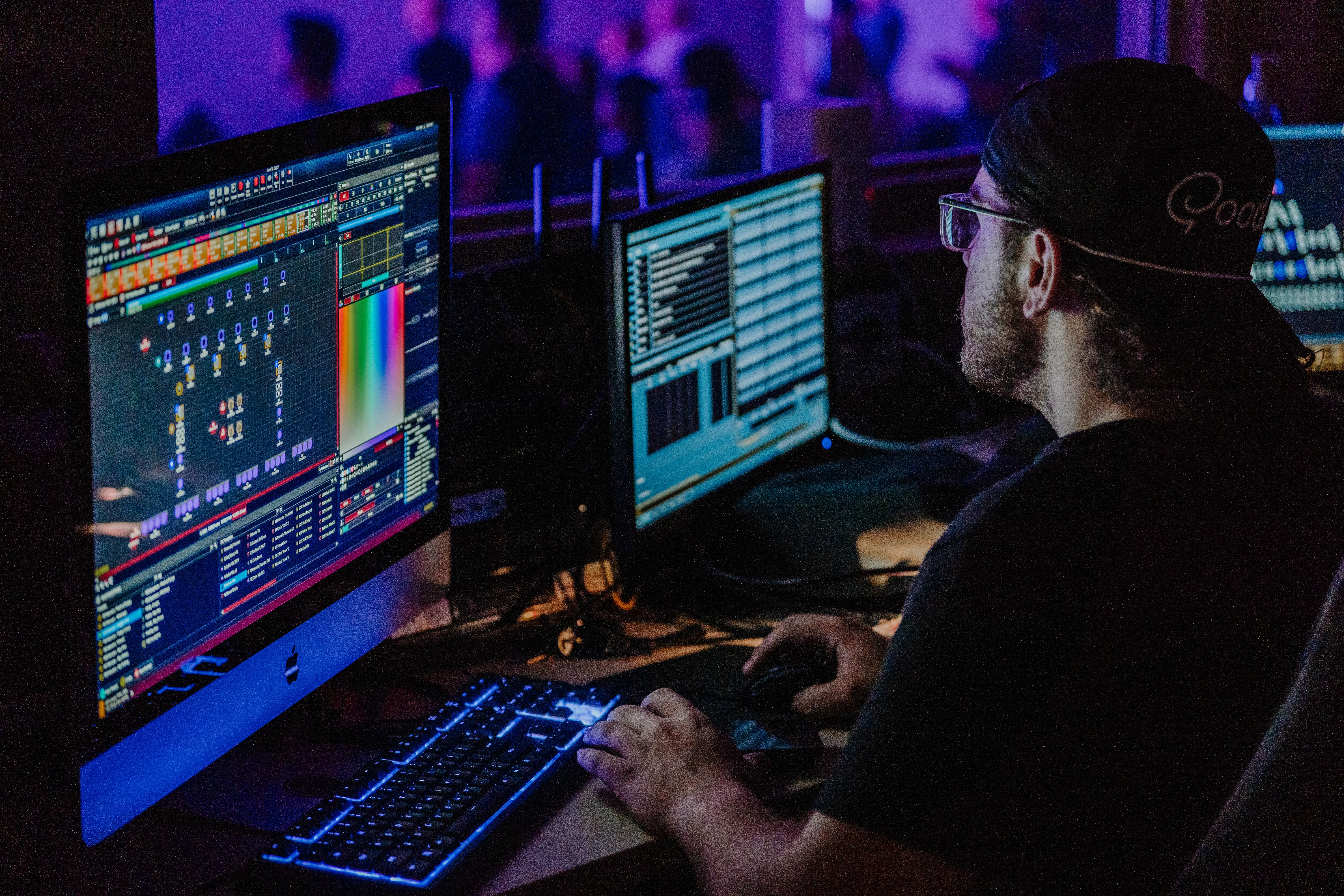 Team Member serving through production.