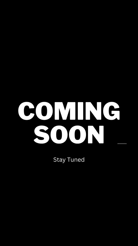 a black background with bold white text that reads "COMING SOON" in all capital letters, followed by the smaller text "Stay Tuned" underneath.