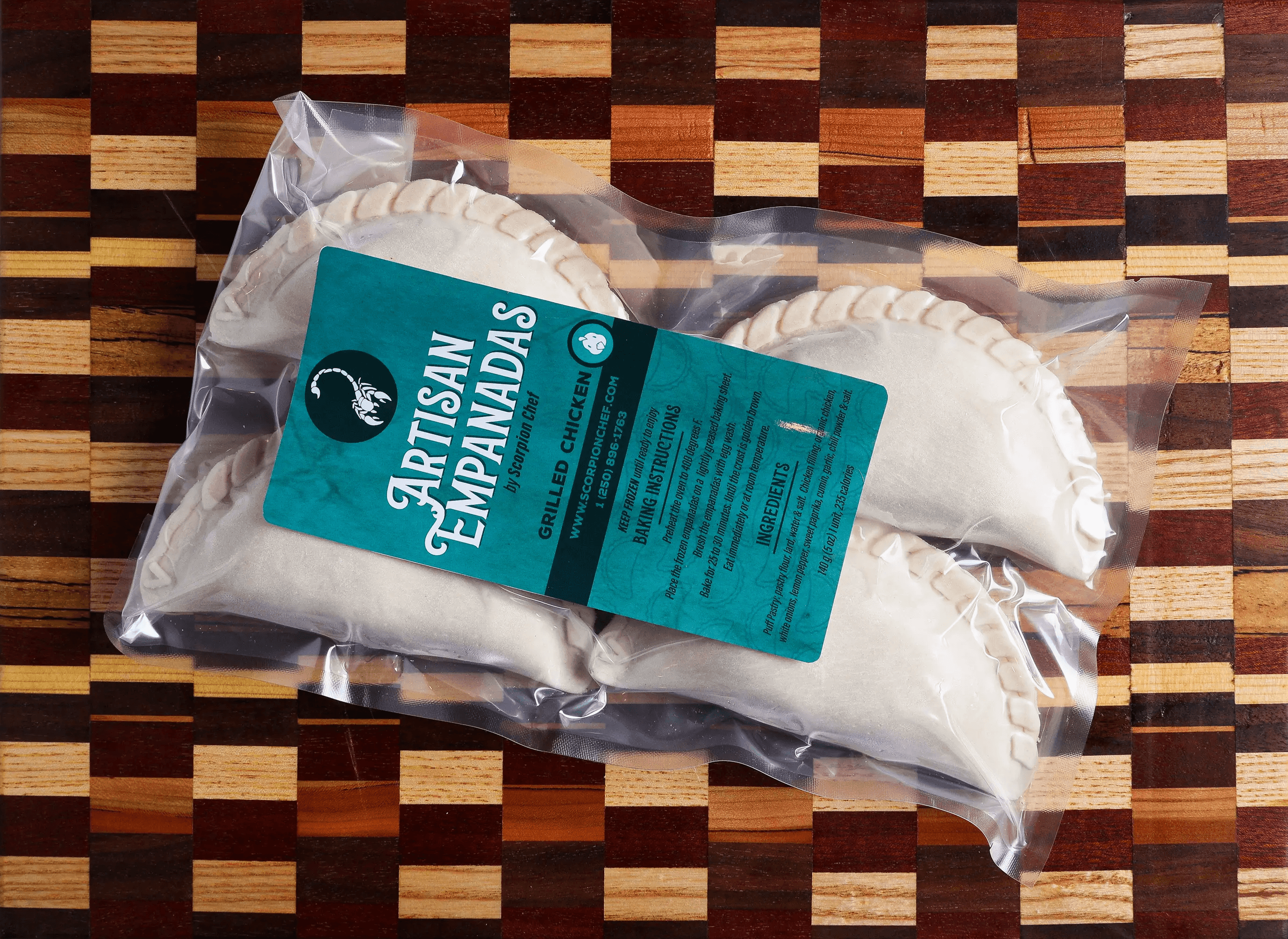 Scorpion Chef frozen grilled lemon chicken empanadas order online Vancouver Island