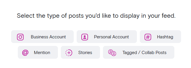 instagram post types that can be embedded in a website