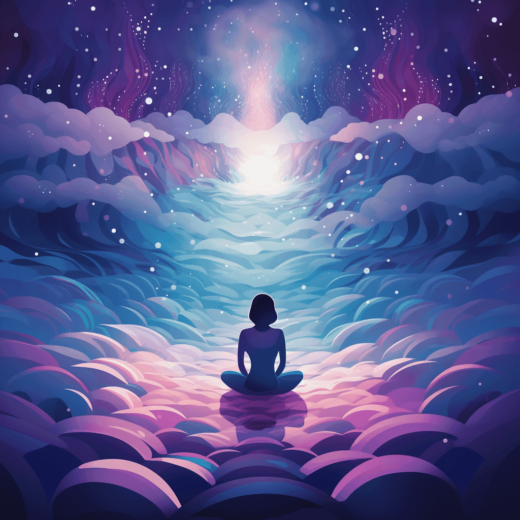 eczema-meditation-shown-by-character-meditating-abstract-image