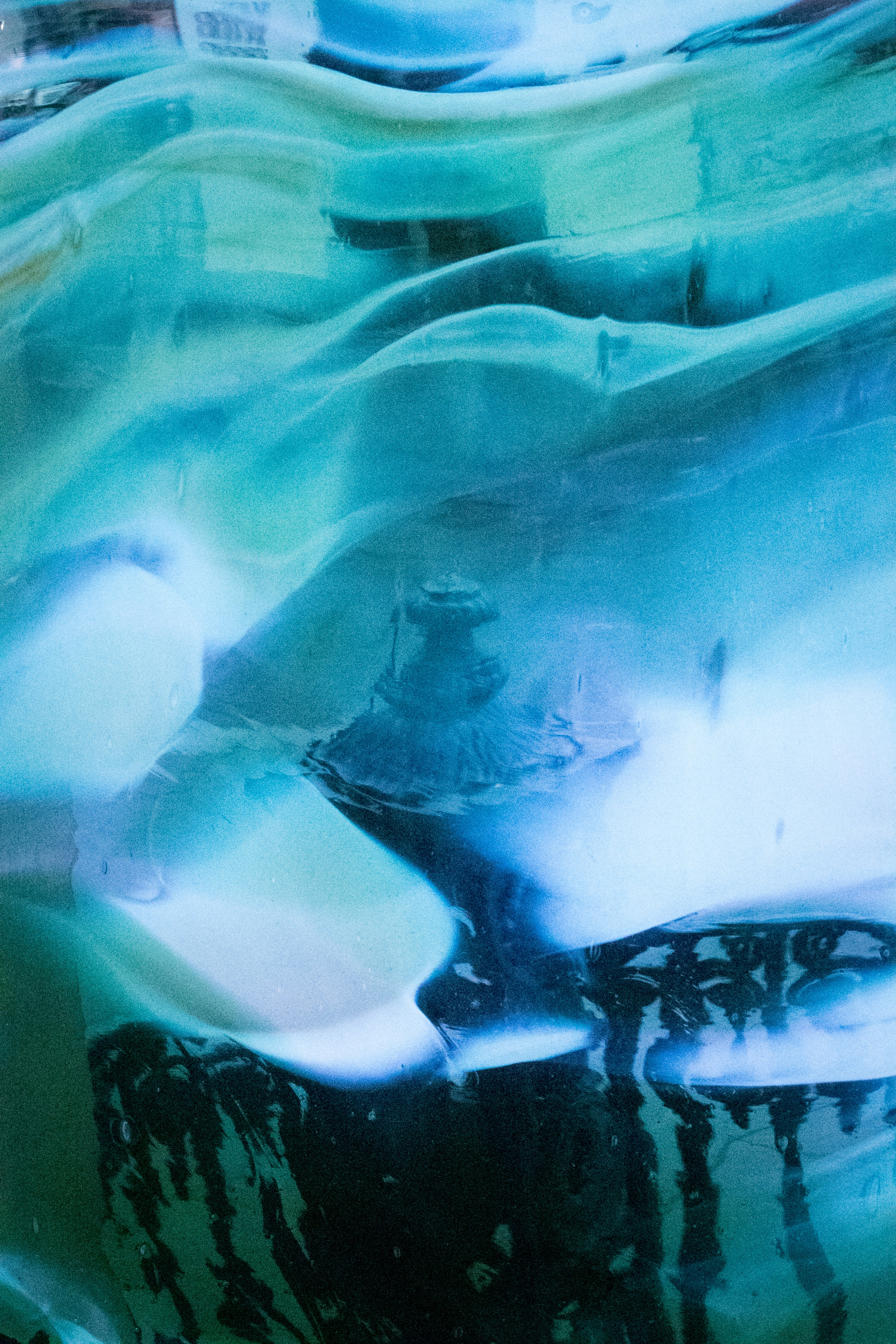 Abstract blue and green wavy patterns