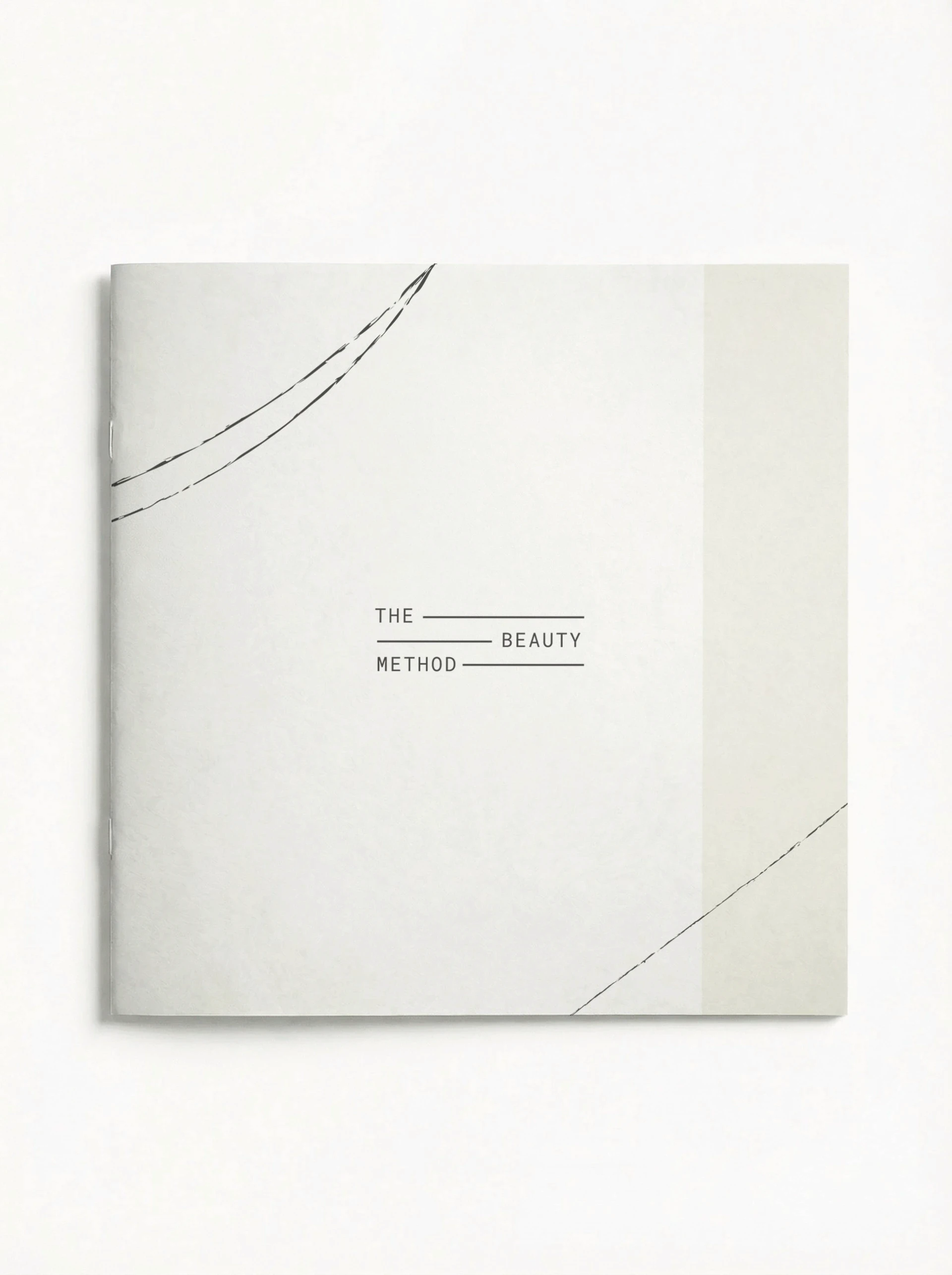 Graphic design by a brand identity designer Barcelona: 'THE BEAUTY METHOD' brochure.