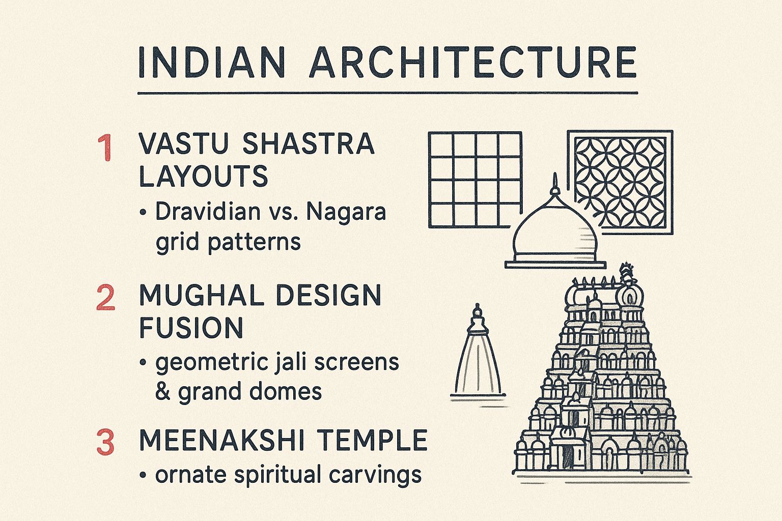 Infographic about architectural design concepts