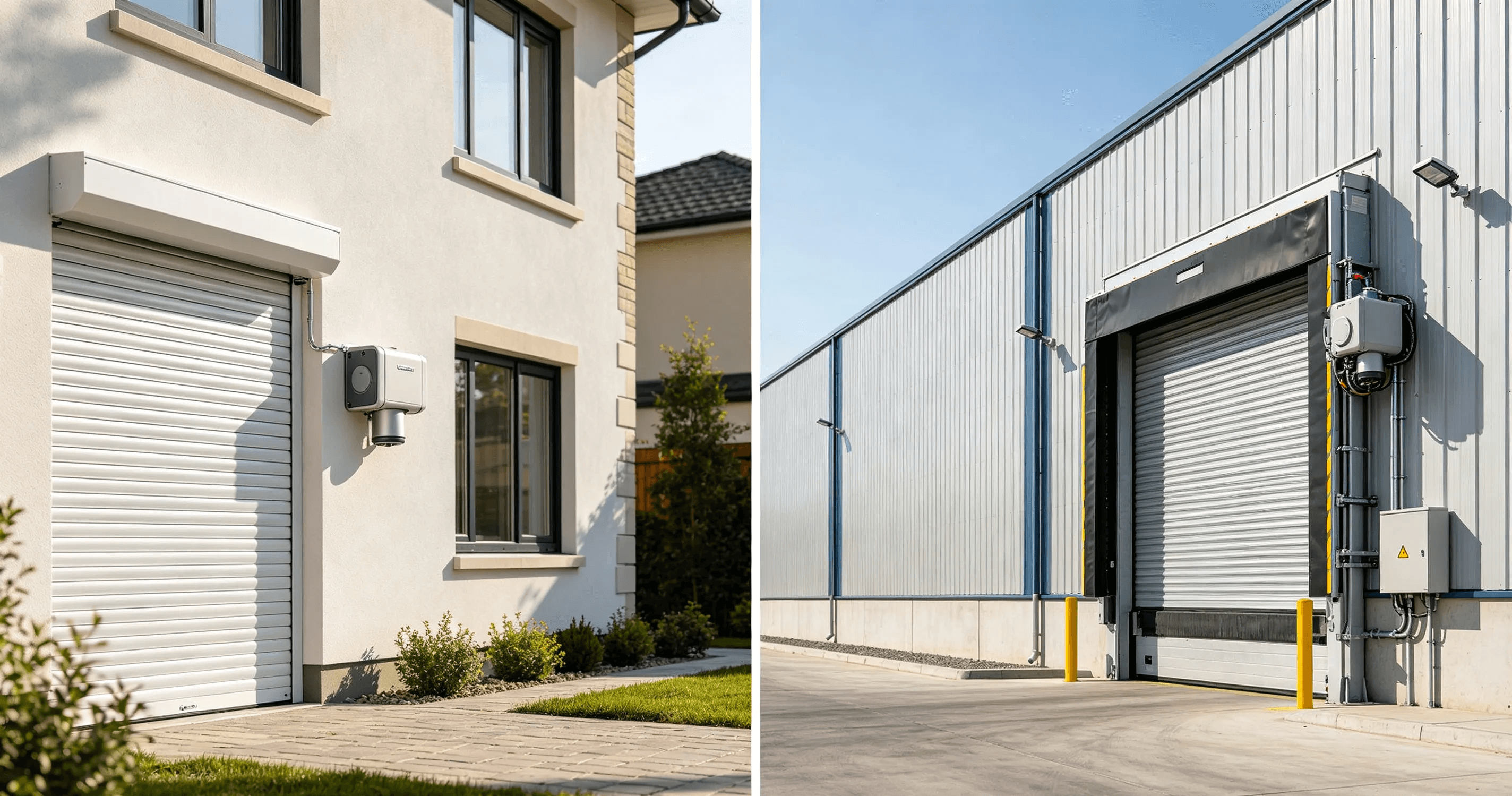 Residential and industrial roller shutter motor applications comparison