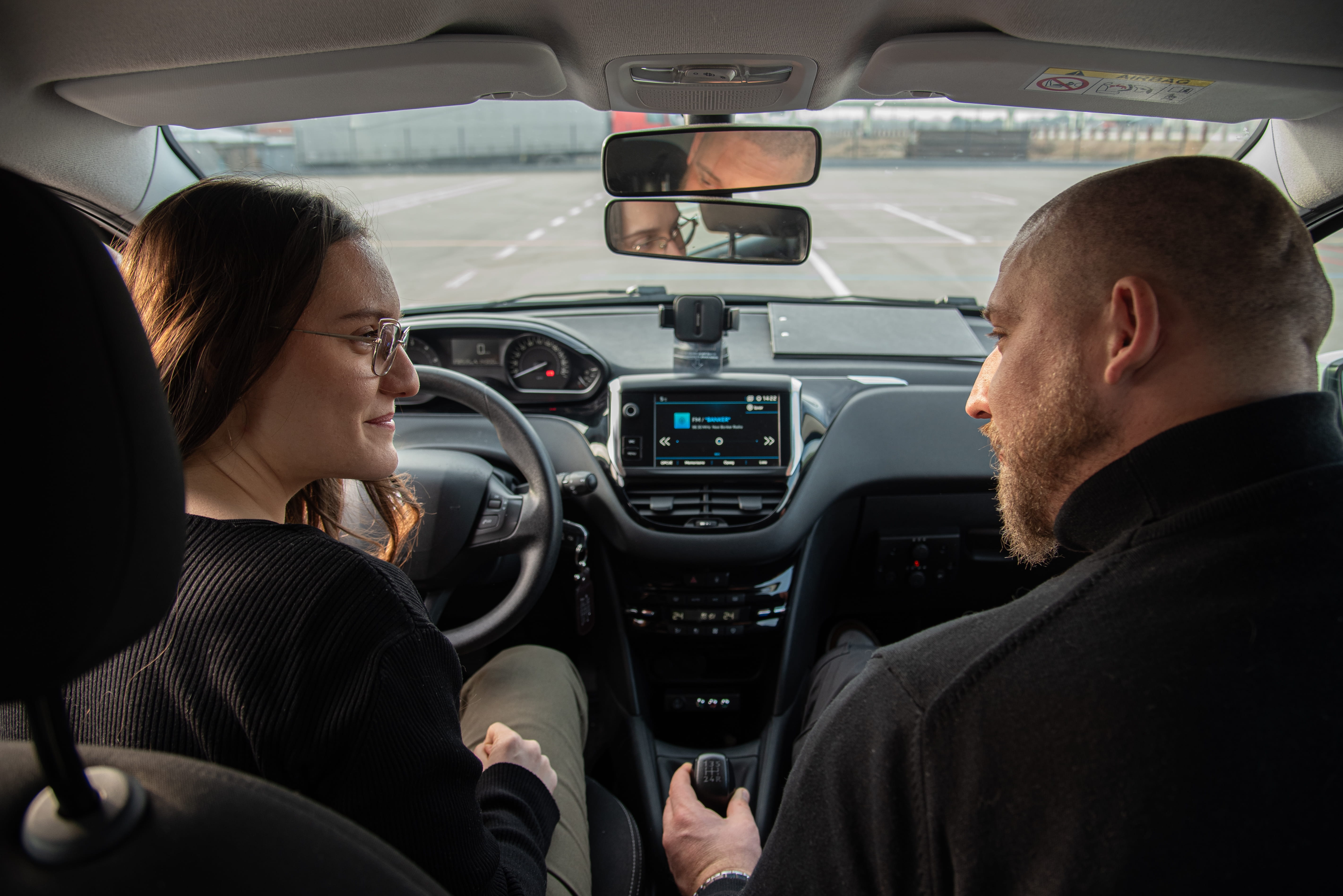 Dynamic picture of a cyclist riding downhill