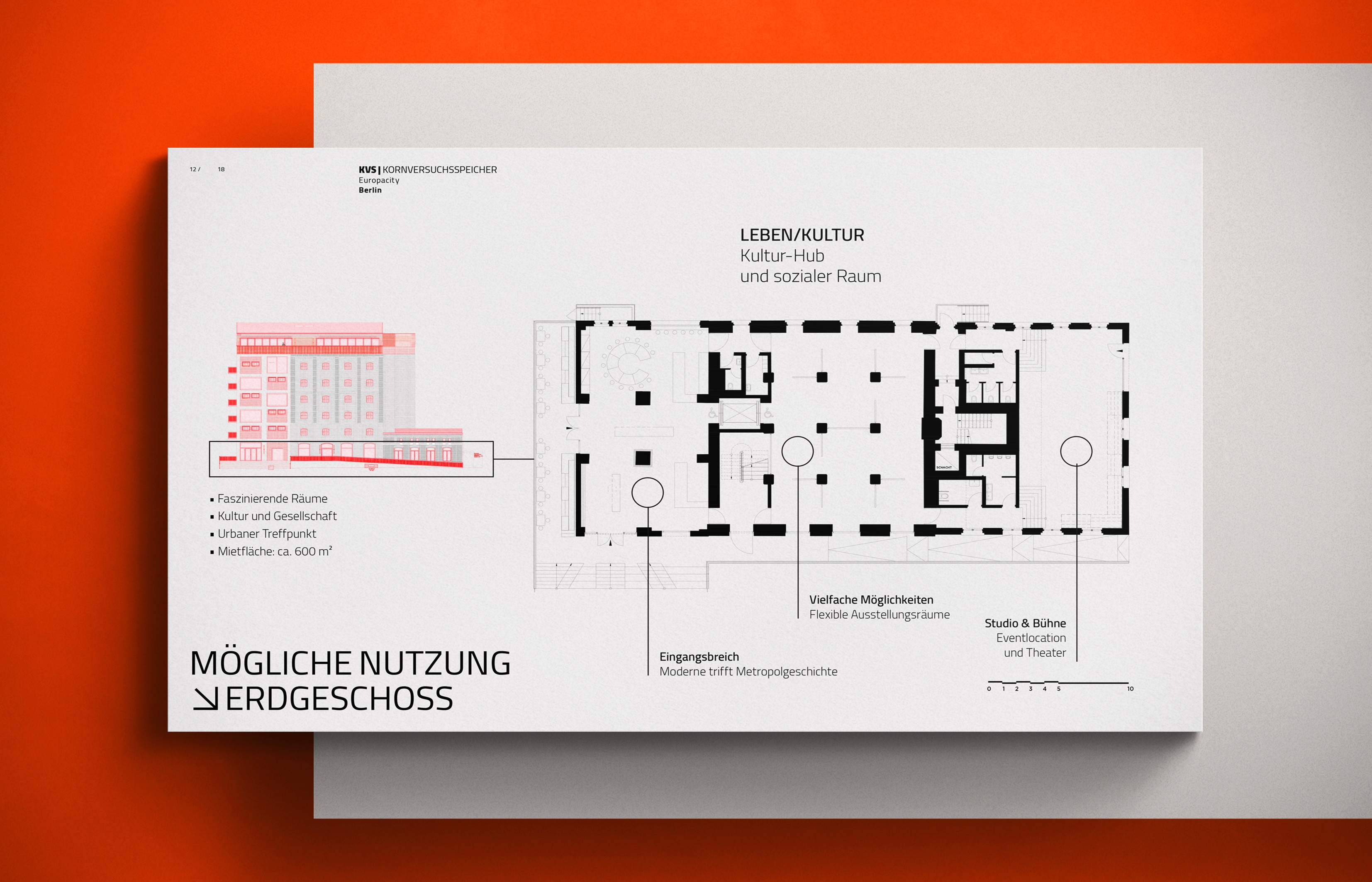 Broschüre für den KVS Kornspeicher – modernes Editorial Design mit klarer Typografie und markanter, zeitgemäßer Farbwelt
