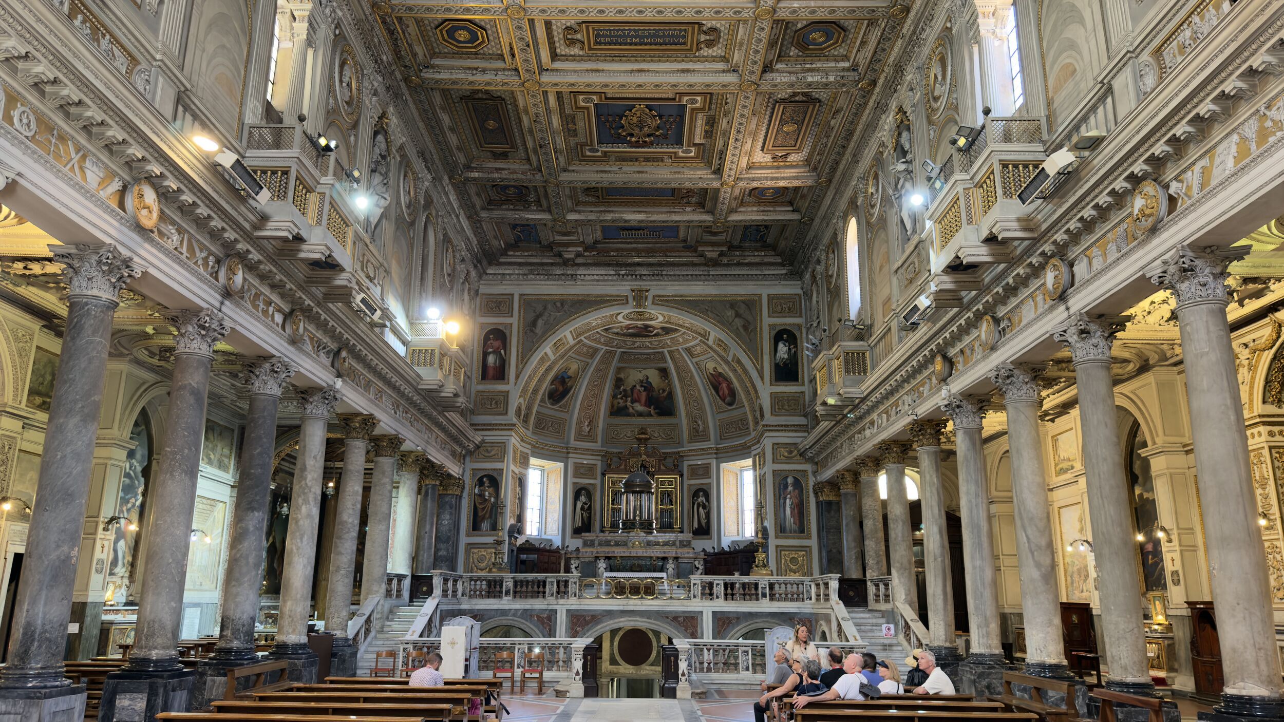 Side chapel with Carmelite iconography inside Basilica San Martino ai Monti, Rione Monti, Rome