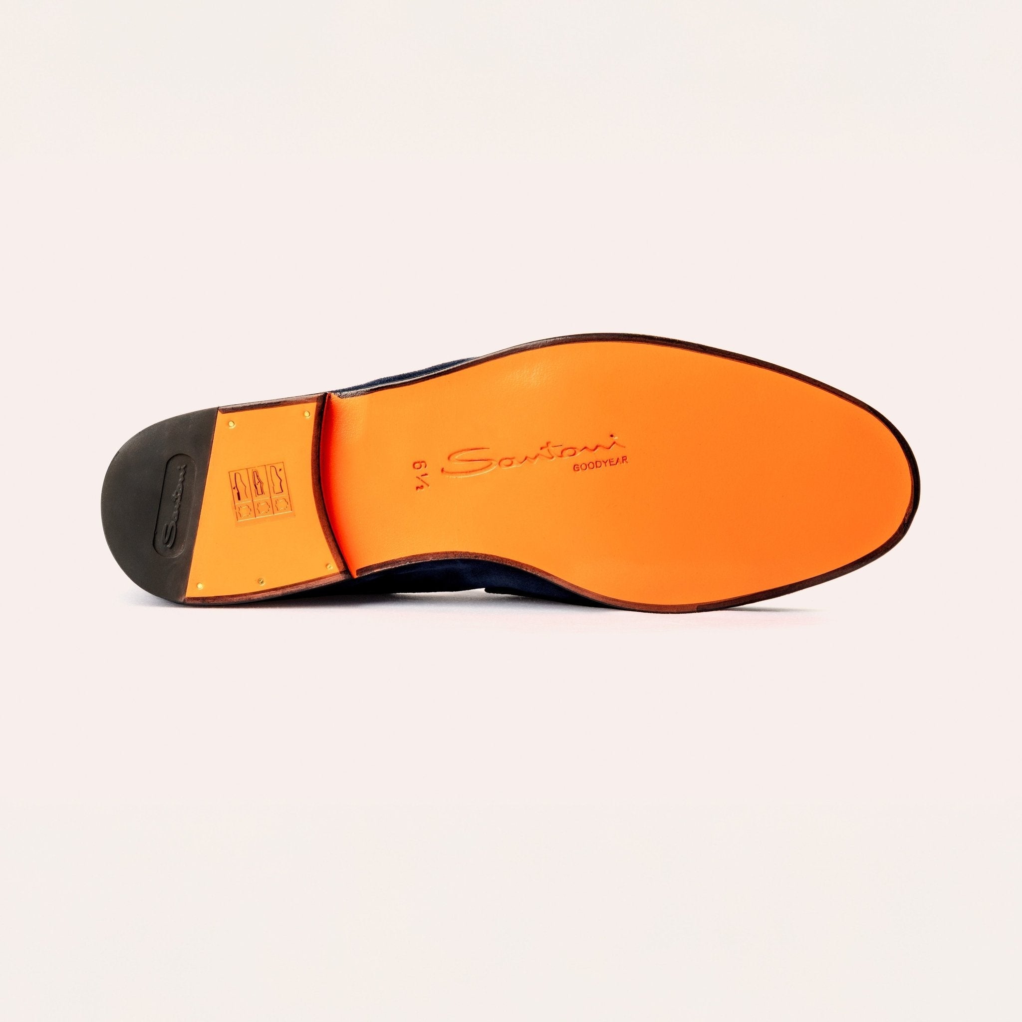 Men's blue suede Carlo loafer - Mandelli UK