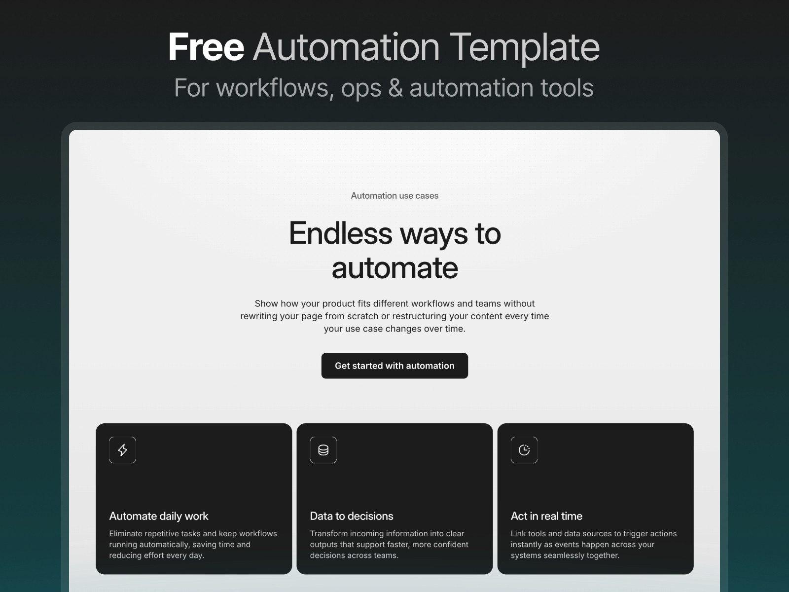 Automateo — 黑白极简现代 AI 产品官网设计灵感