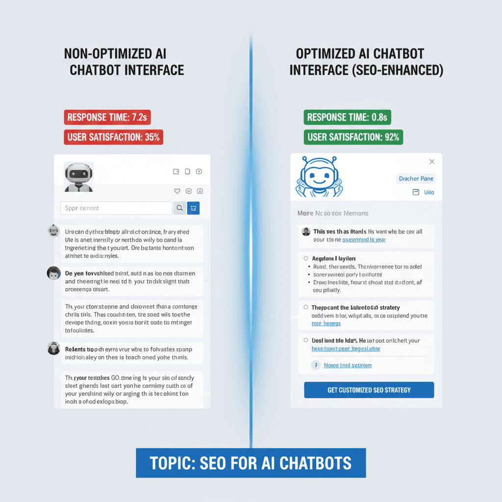 SEO for AI chatbots optimization comparison showing improved performance metrics and user engagement