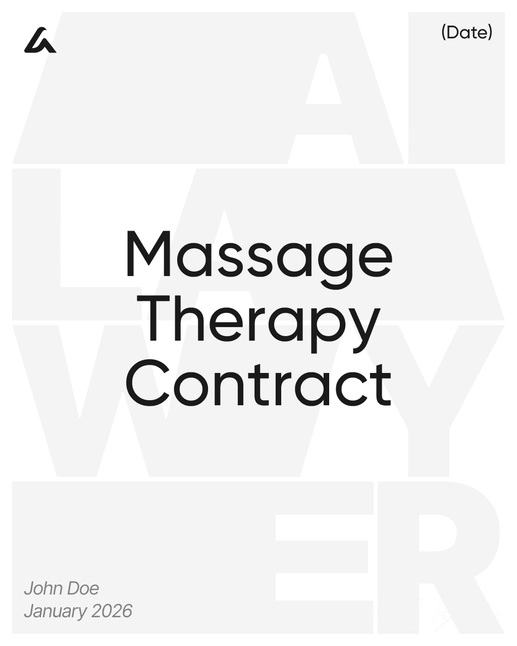 Massage Therapy Contract