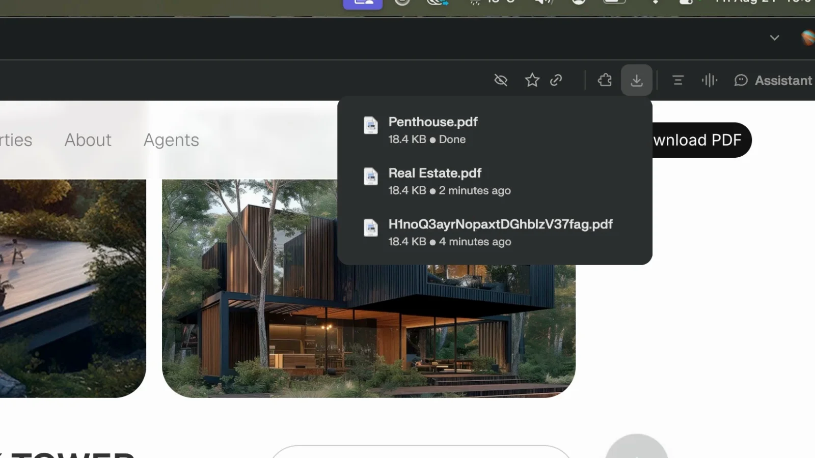 Downloads folder showing clean filenames next to the old hashed one