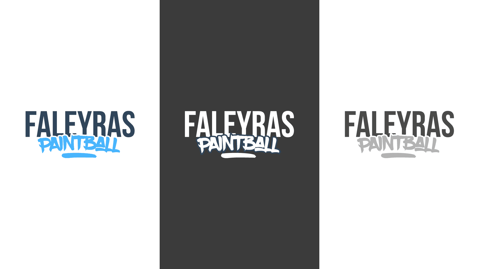 Logo et déclinaisons pour le paintball de Faleyras