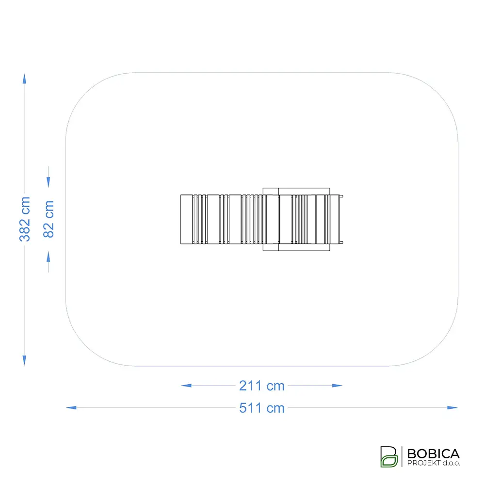 Urbana ležaljka s rukonaslonima – Linea Comfort