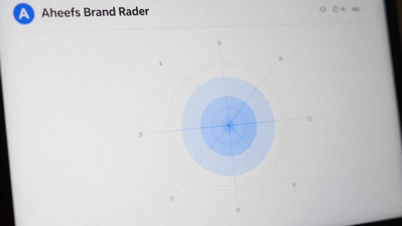 Ahrefs Brand Radar interface showing competitive analysis data.