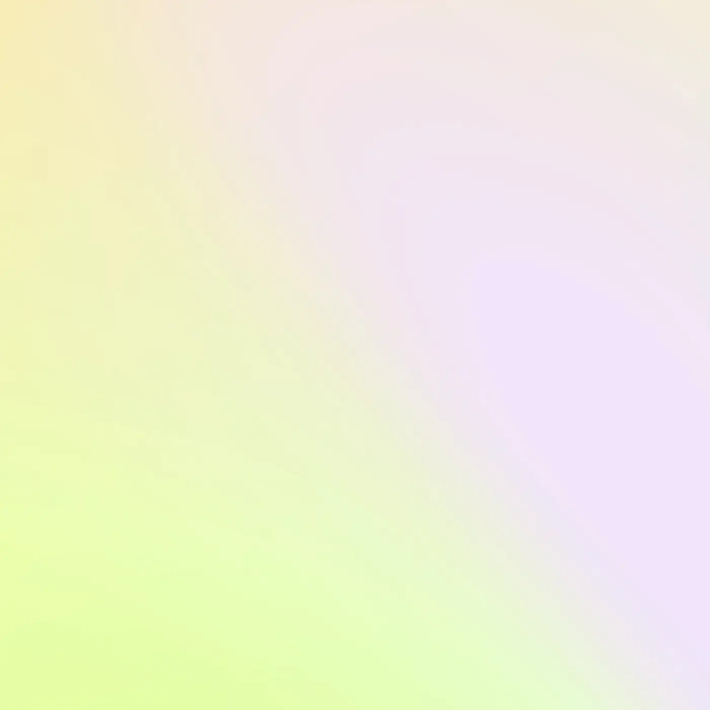 Gradient in shades of light green, light purple, and yellow