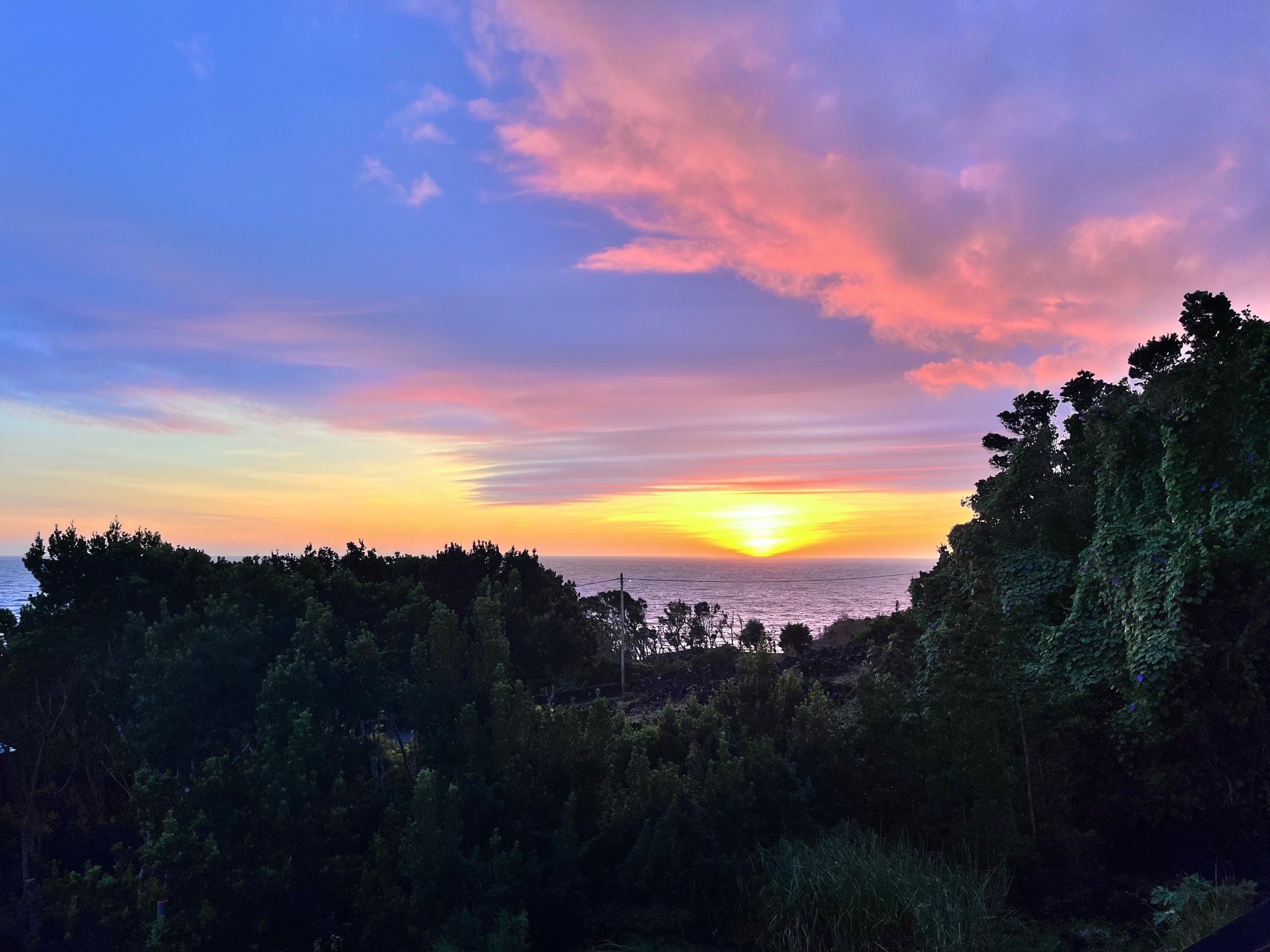 Sunset view from the property