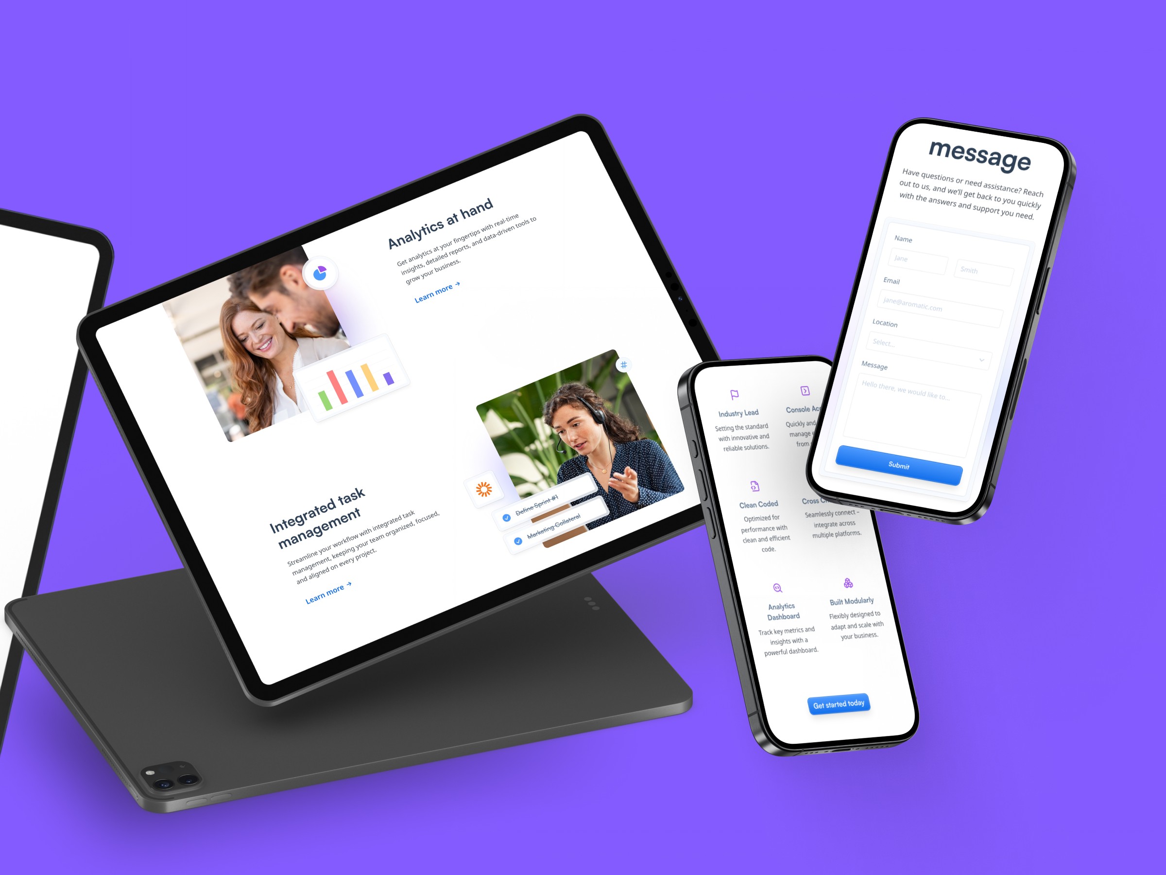 aromatic saas marketing startup business product framer template