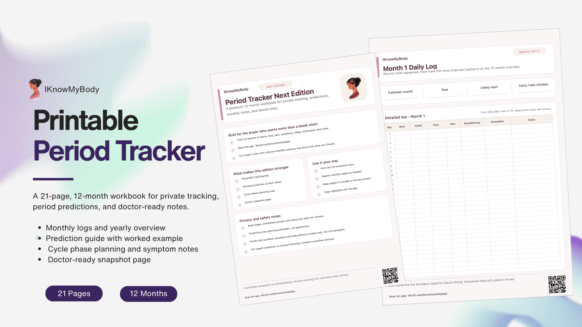 IKnowMyBody Printable Period Tracker