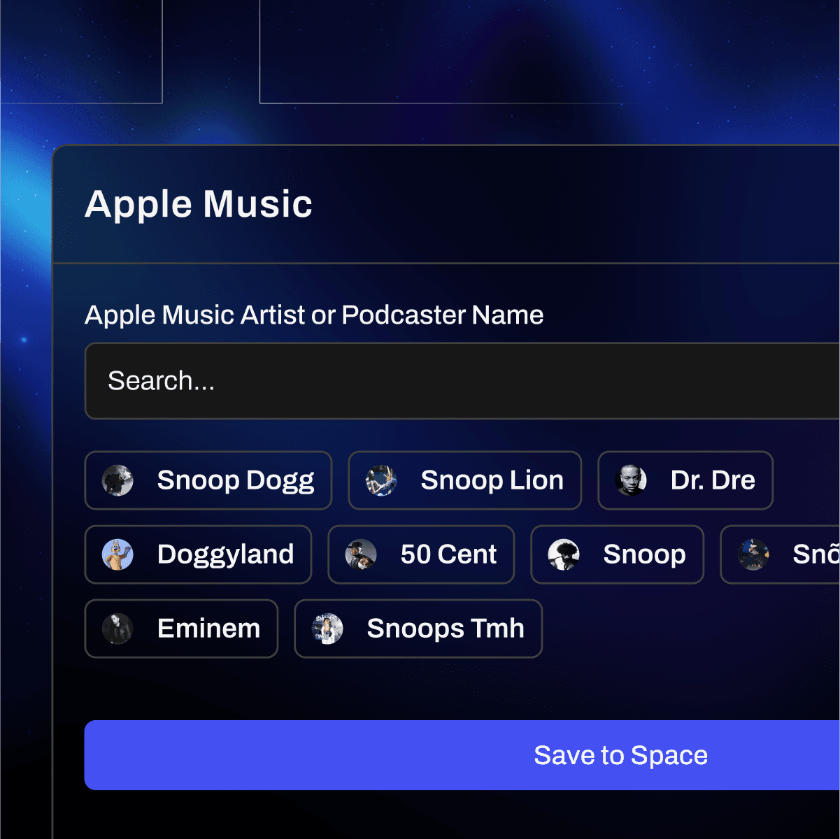 Apple Music Integration screen