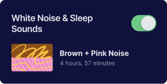 mockup of the favorite mix basic controls, featuring a combined card of brown + pink noise