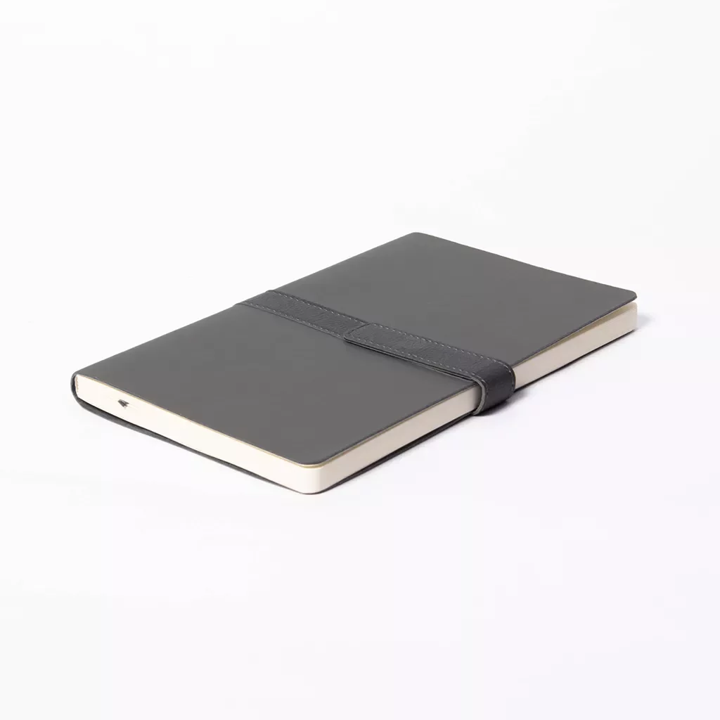 Custom A5 notebook with magnetic strap closure