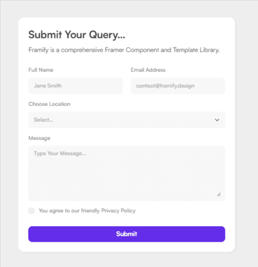 Framer Sidebar Component