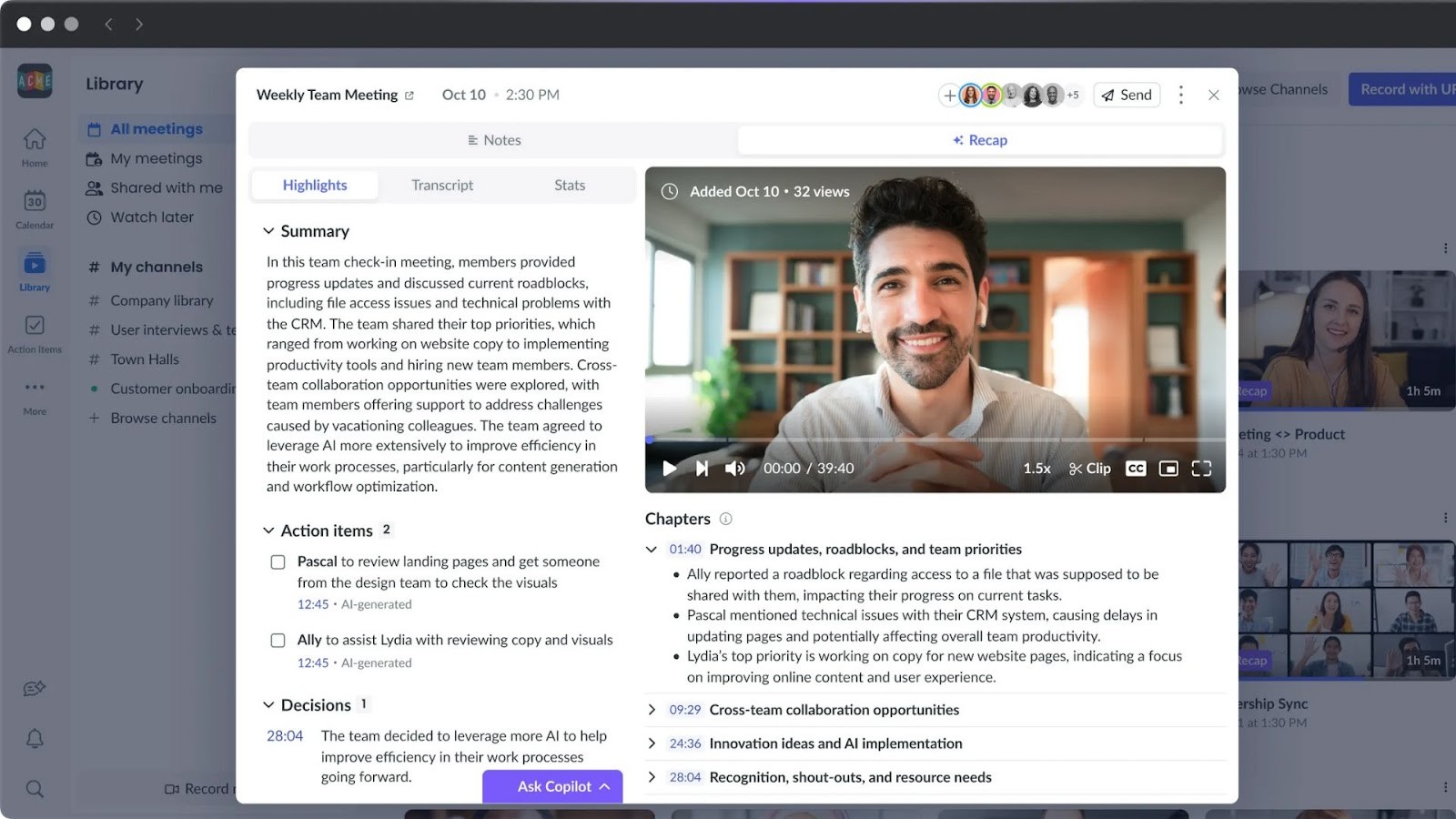 Fellow's hub for productive meeting habits