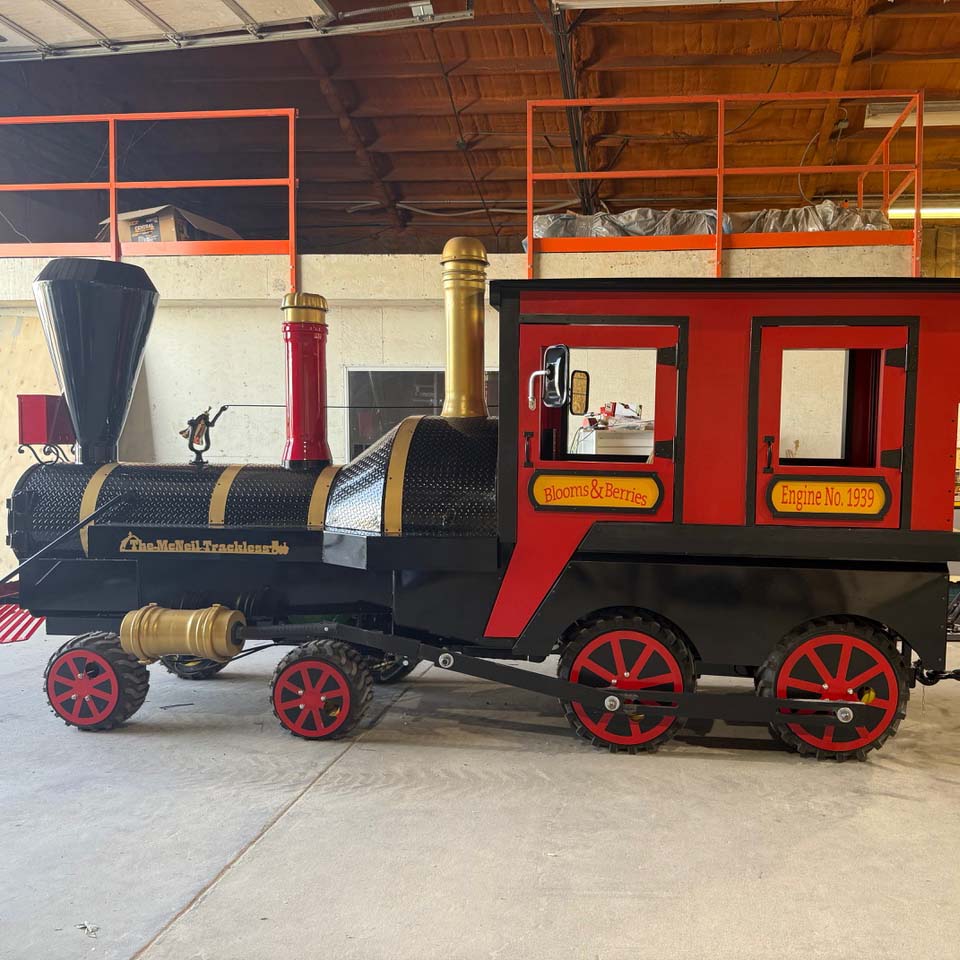 McNeil Trackless engine in shop