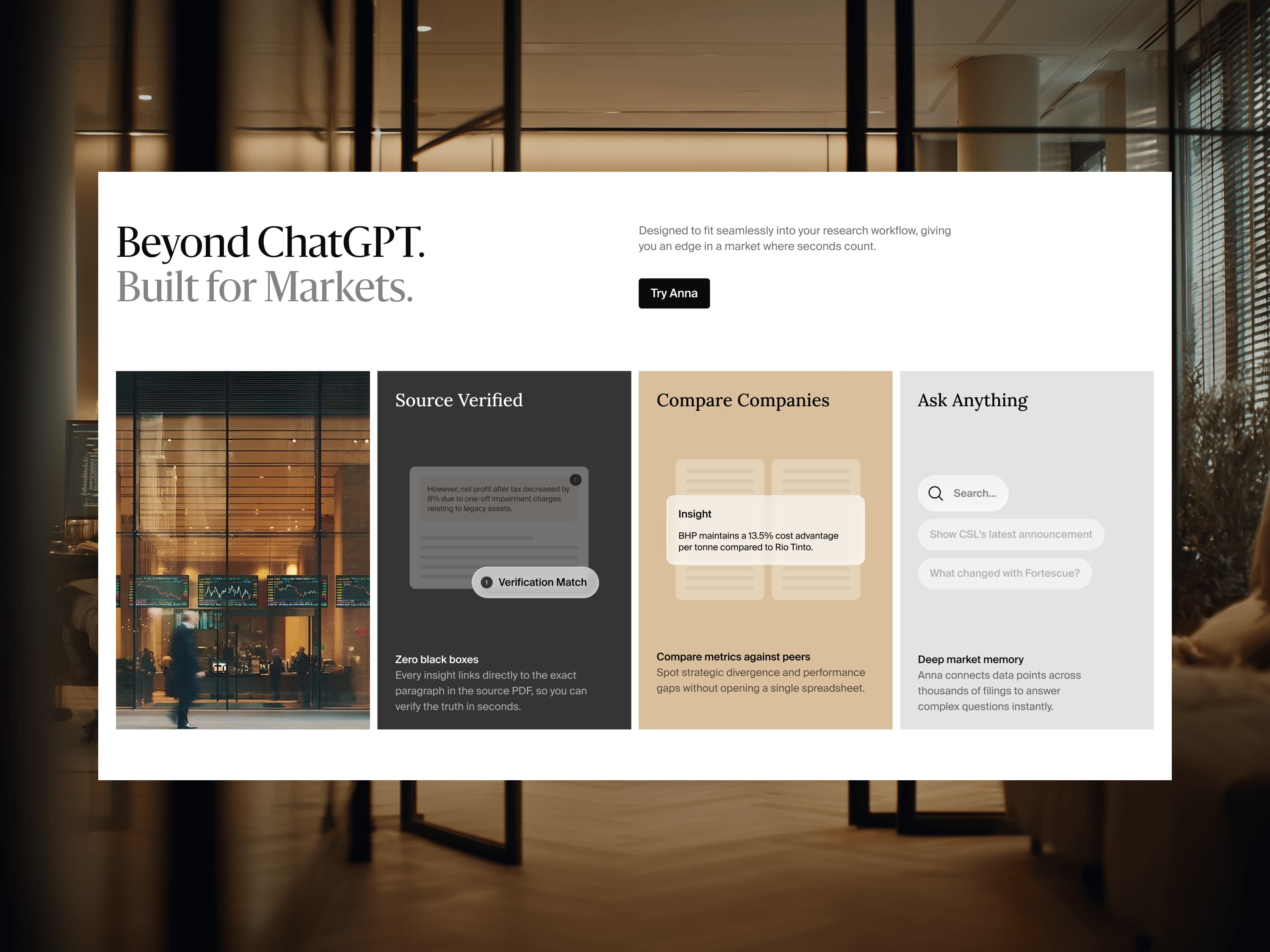 A tablet mockup showcasing an ecommerce website’s “About our products” section. 