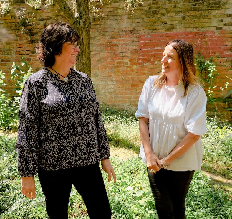 Brand strategist website team walking through the gardens at Gothic House, Nottingham