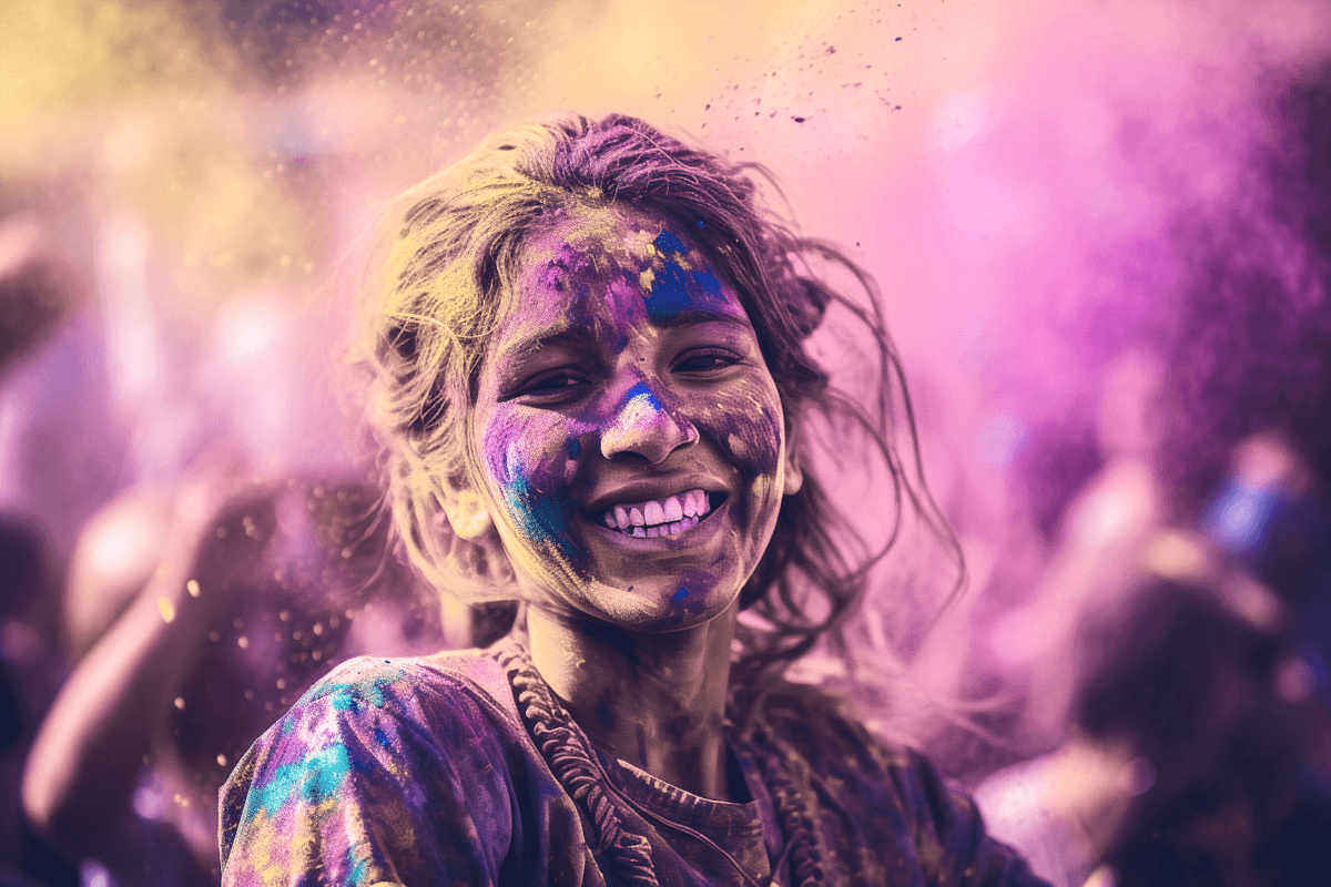 Young black woman witting at the table working on a laptop