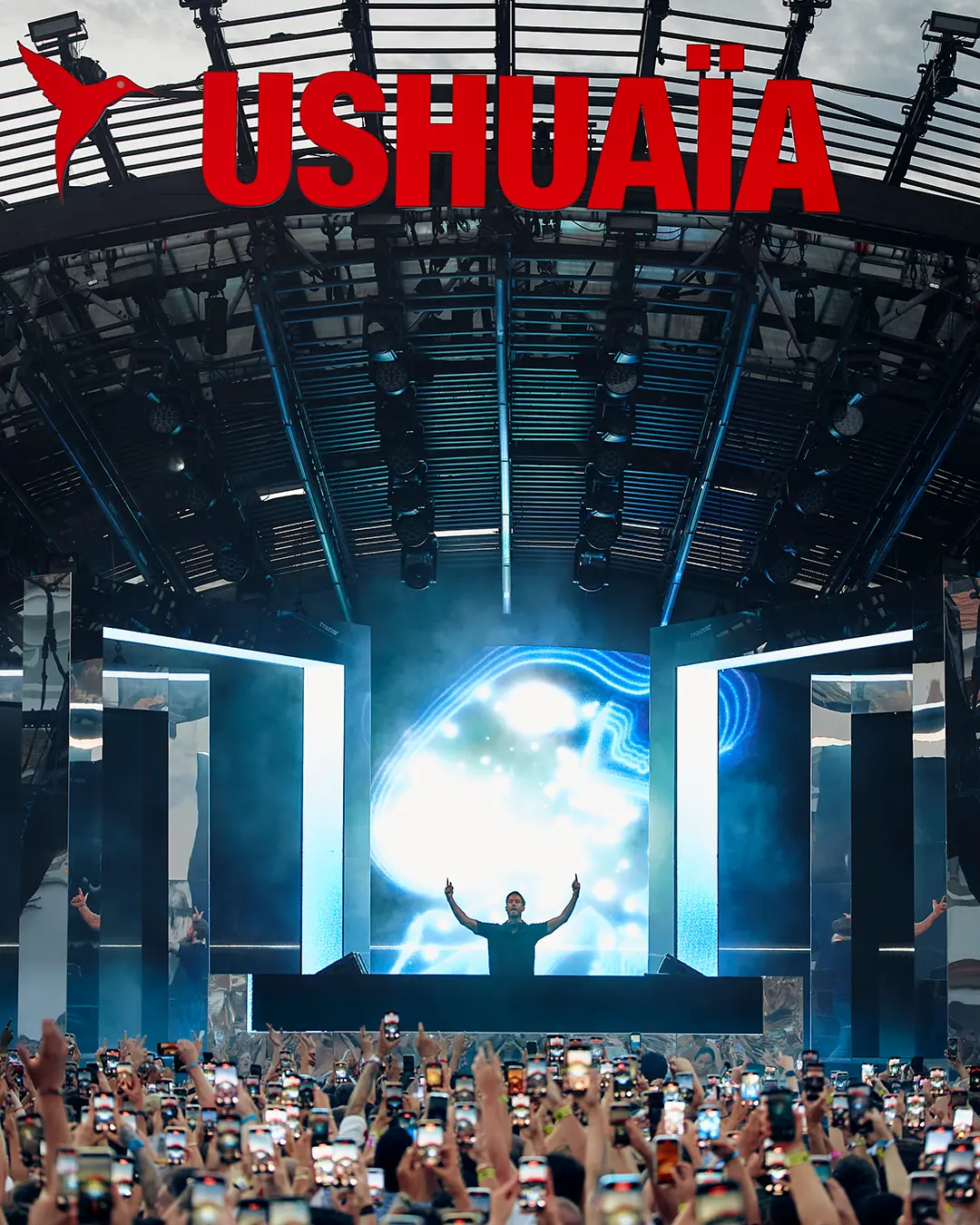 Calvin Harris live at Ushuaïa Ibiza, Spain - 2025. Credits : The Night League