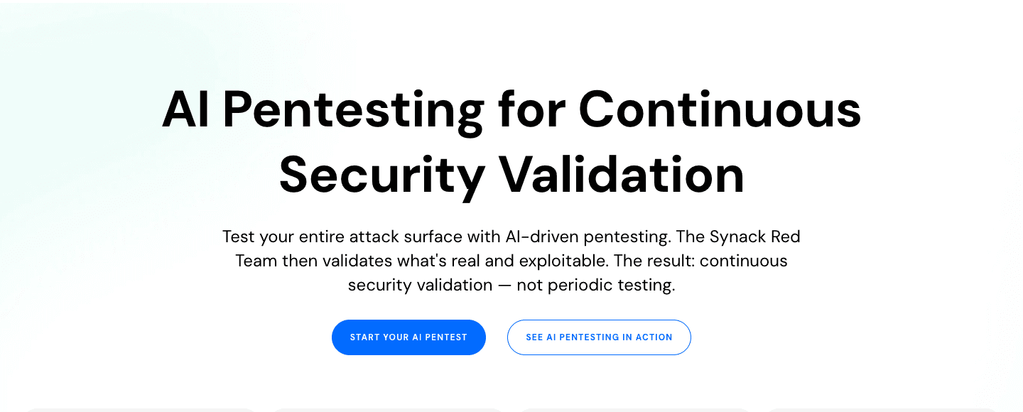 Synack AI and human-powered security testing platform