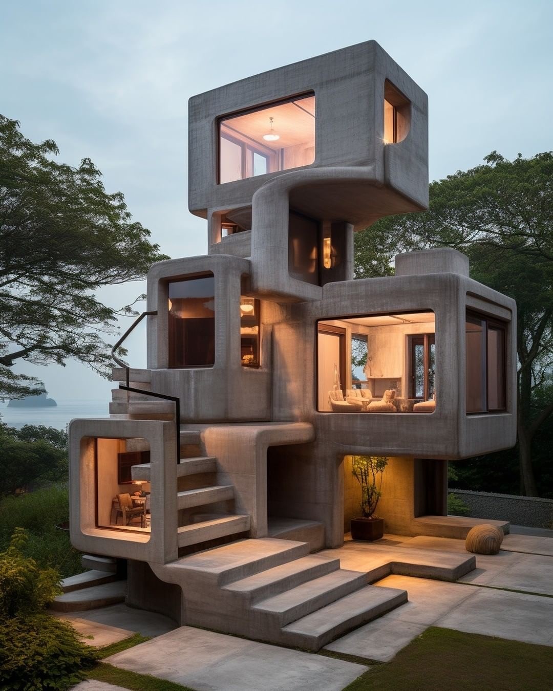 Stylish model in crowd