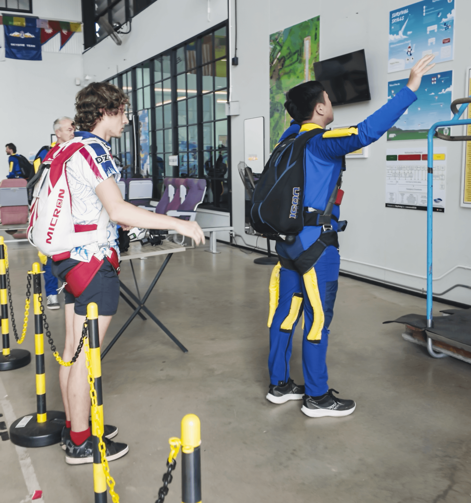 Students preparing for their AFF jump