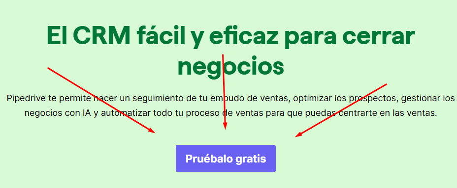 Prueba gratis de pipedrive