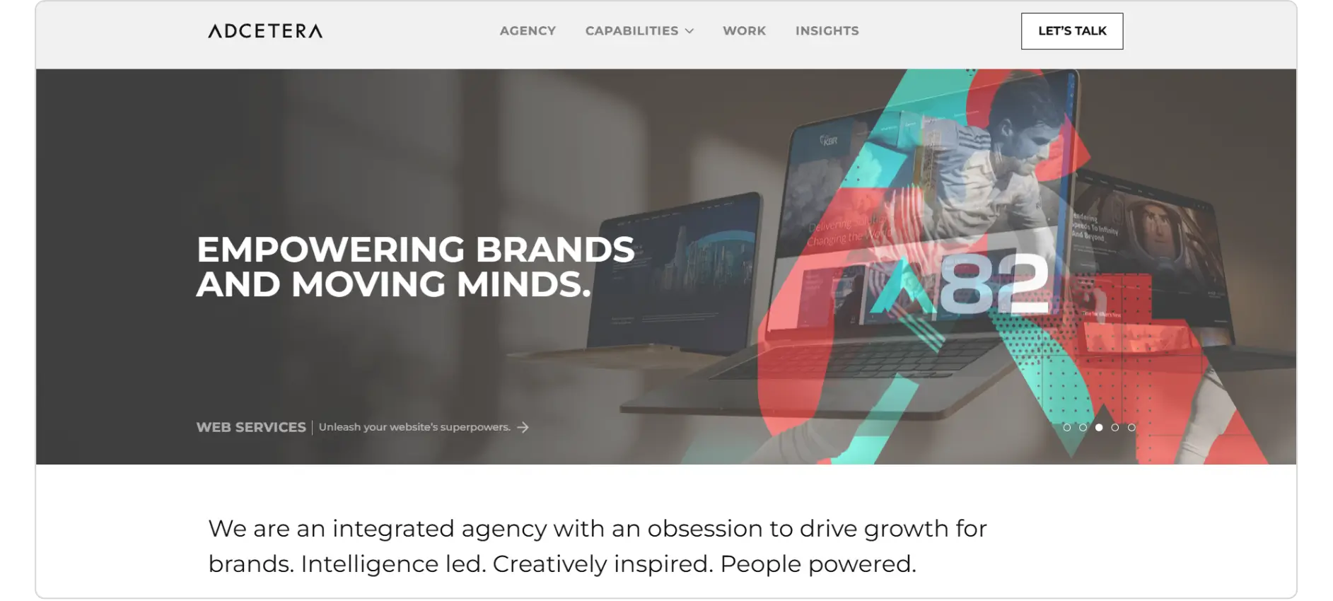 ADCETERA website home page